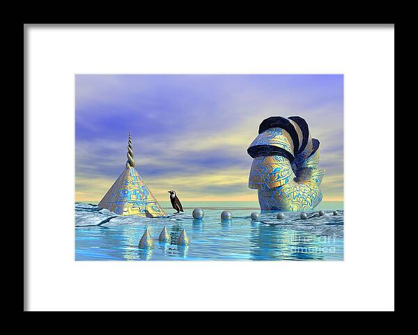 Surrealism Framed Print featuring the digital art Lost and found - Surrealism by Sipo Liimatainen