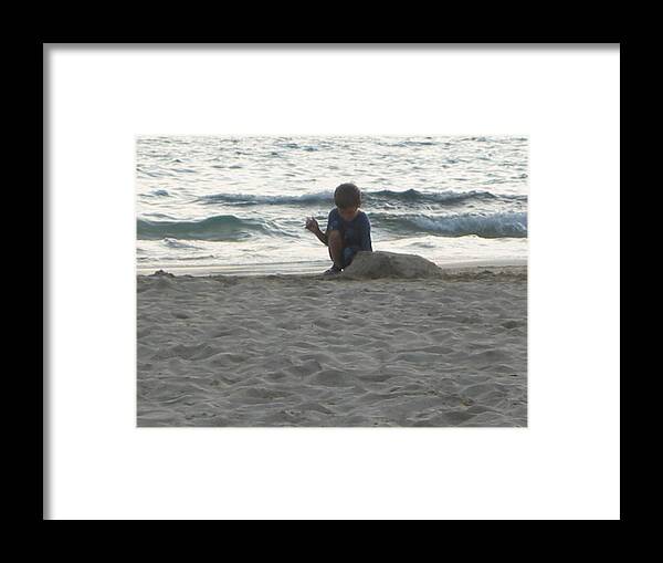 Child Playing Framed Print featuring the photograph Lost in Play by Angela Bushman
