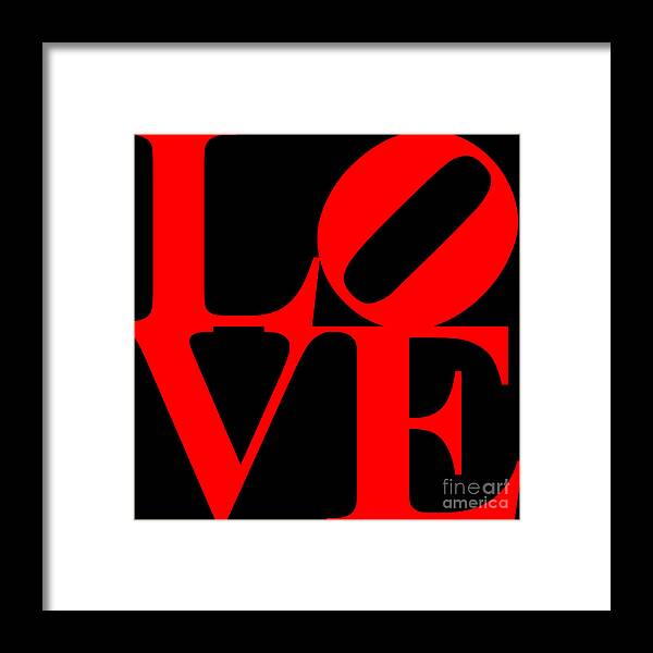 Love Framed Print featuring the digital art LOVE 20130707 Red Black by Wingsdomain Art and Photography