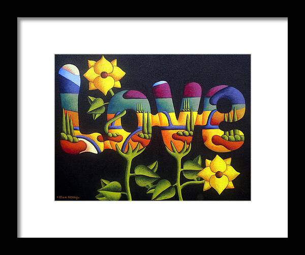 Love Framed Print featuring the painting Love by Alan Kenny
