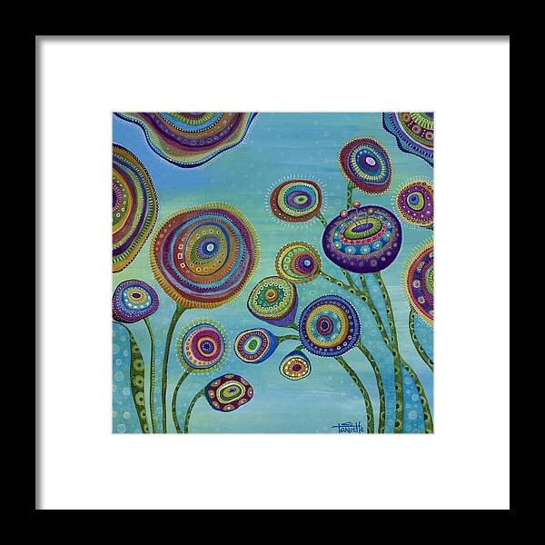 Flower Framed Print featuring the painting Love and Light by Tanielle Childers