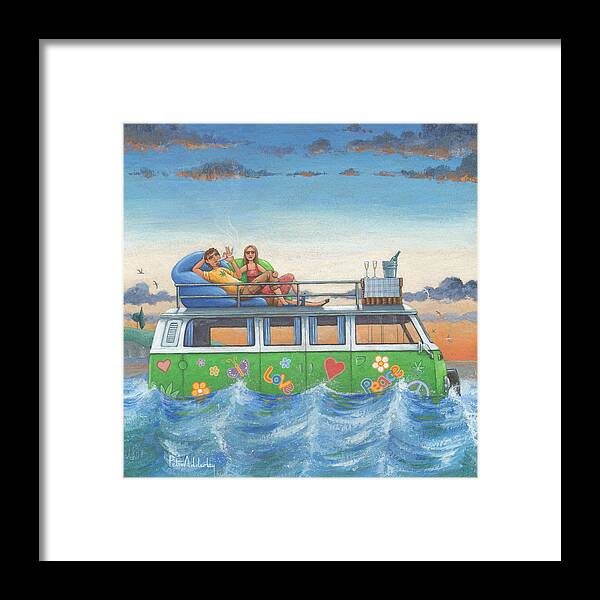 Peter Adderley Framed Print featuring the photograph Love And Peace At Sea by MGL Meiklejohn Graphics Licensing