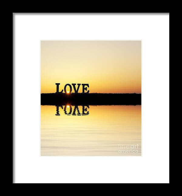Love. Silhouette Framed Print featuring the photograph Love Is Its Own Reflection by Tim Gainey