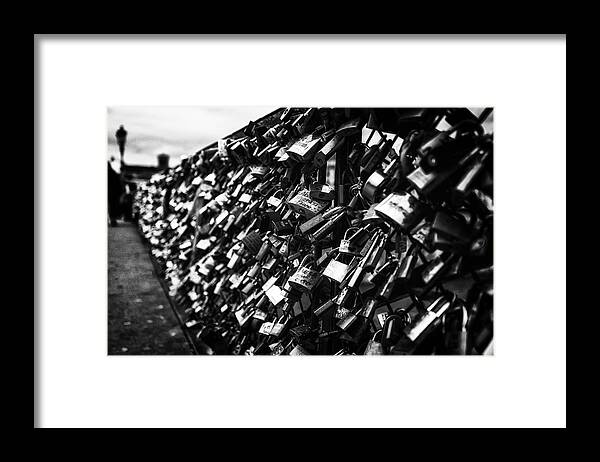 Love Locks Framed Print featuring the photograph Love locks by Ryan Wyckoff