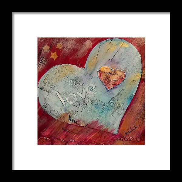  Framed Print featuring the painting Love by Lou Belcher