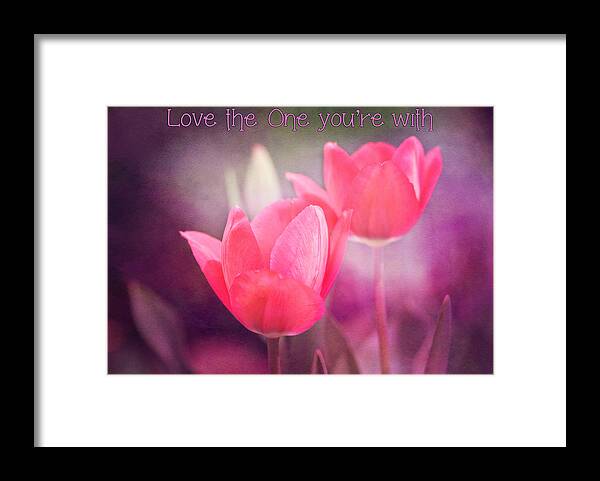 Floral Framed Print featuring the photograph Love the One you're with by Trina Ansel