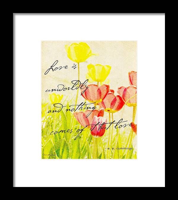Love Words Framed Print featuring the photograph Love Words by Kae Cheatham