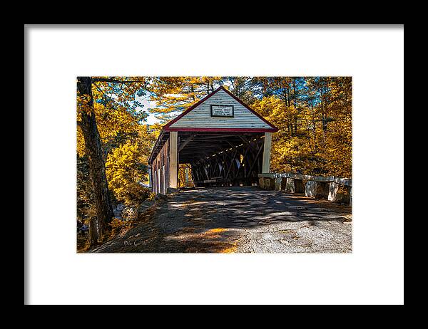 Covered Bridge Framed Print featuring the photograph Lovejoy Covered Bridge by Bob Orsillo
