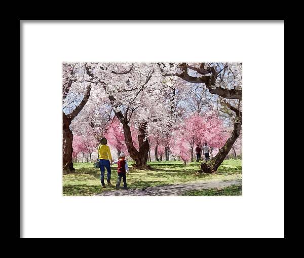 Spring Framed Print featuring the photograph Lovely Spring Day For a Walk by Susan Savad