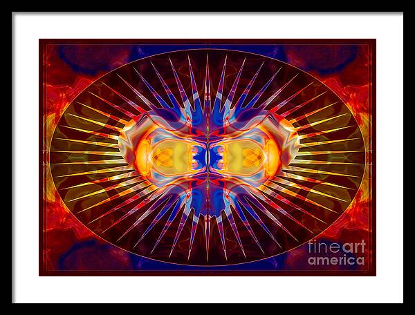 Journey Framed Print featuring the painting Loving Right Now Abstract Shapes Artwork by Omaste Witkowski