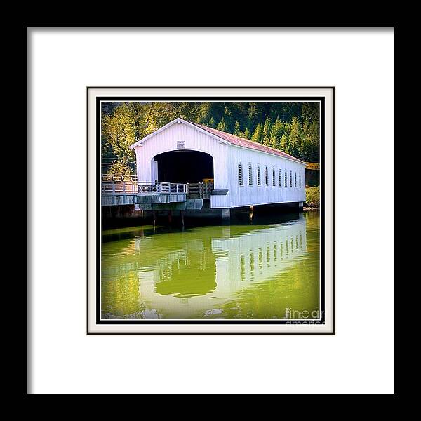 Lowell Covered Bridge Framed Print featuring the photograph Lowell Covered Bridge by Susan Garren
