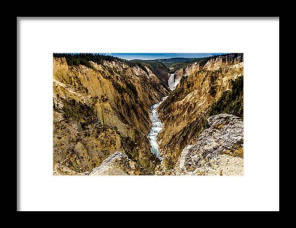 Yellowstone Framed Print featuring the photograph Lower Falls Of The Yellowstone River by Debra Martz