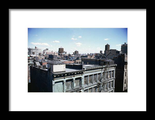 1970 Framed Print featuring the photograph Lower Manhattan, C1970 by Granger