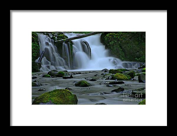  Area Framed Print featuring the photograph Lower McDowell Creek Falls by Nick Boren