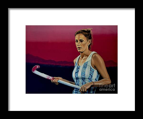Luciana Aymar Framed Print featuring the painting Luciana Aymar by Paul Meijering