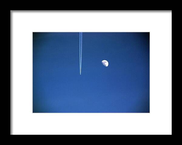Sky Framed Print featuring the photograph Luna e Aereo by Niki Mastromonaco