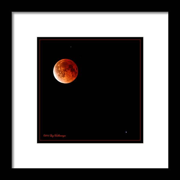 Moon Framed Print featuring the photograph Lunar Eclipse April 15 2014 by Lucy VanSwearingen