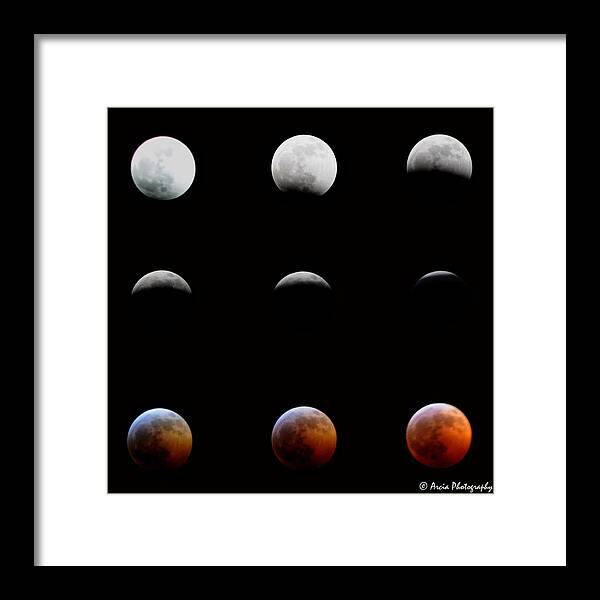 Eclipse Framed Print featuring the photograph Lunar Eclipse by Ken Arcia