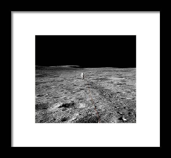 Spacesuit Framed Print featuring the photograph Lunar Seismic Testing by Nasa/science Photo Library