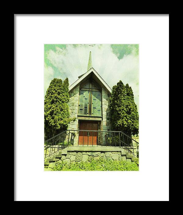 Church Framed Print featuring the photograph Lutheran Church by Laurie Tsemak