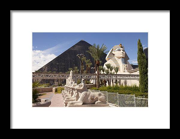 Las Vegas Framed Print featuring the photograph Luxor Casino in Las Vegas by Anthony Totah