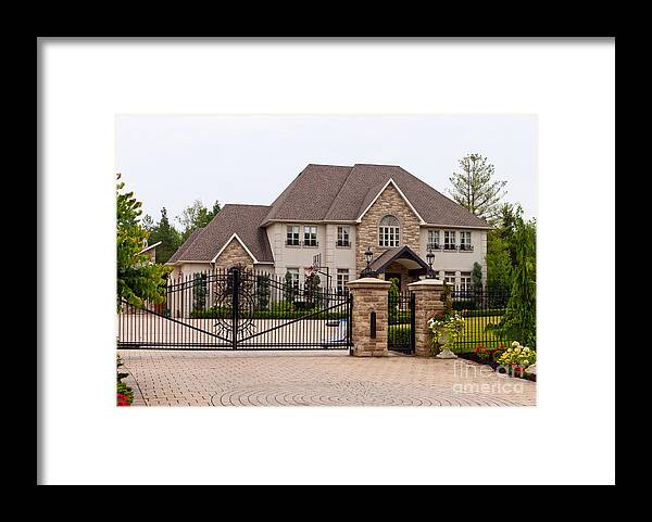 Luxury Framed Print featuring the photograph Luxury Home by Les Palenik