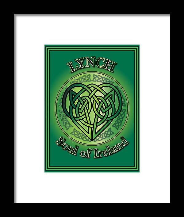Lynch Framed Print featuring the digital art Lynch Soul of Ireland by Ireland Calling