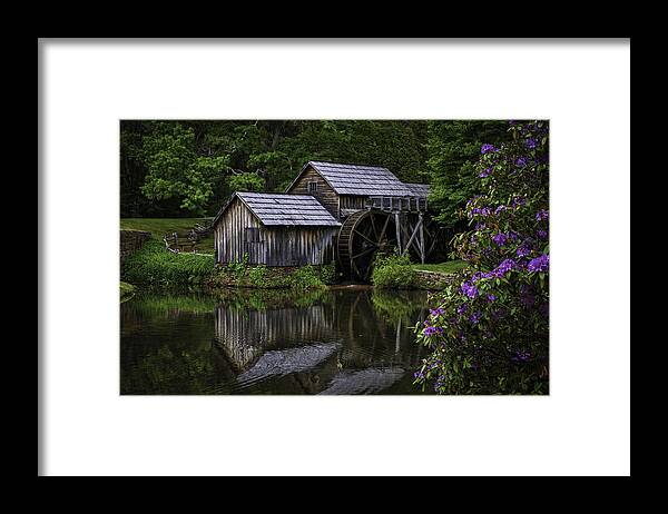 Landscapes Framed Print featuring the photograph Mabry Mill in Spring by Donald Brown