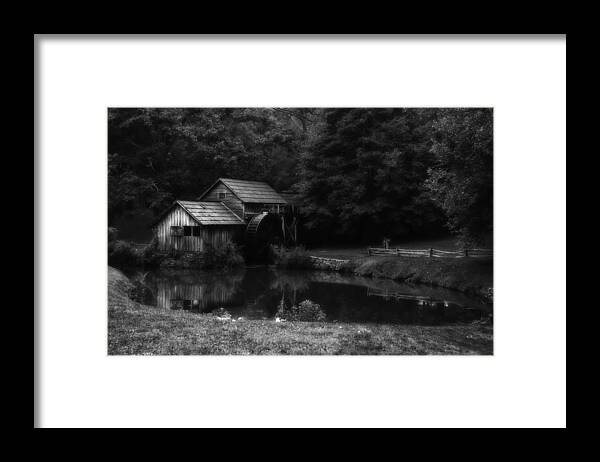 B&w Framed Print featuring the photograph Mabry Mills by Donald Brown