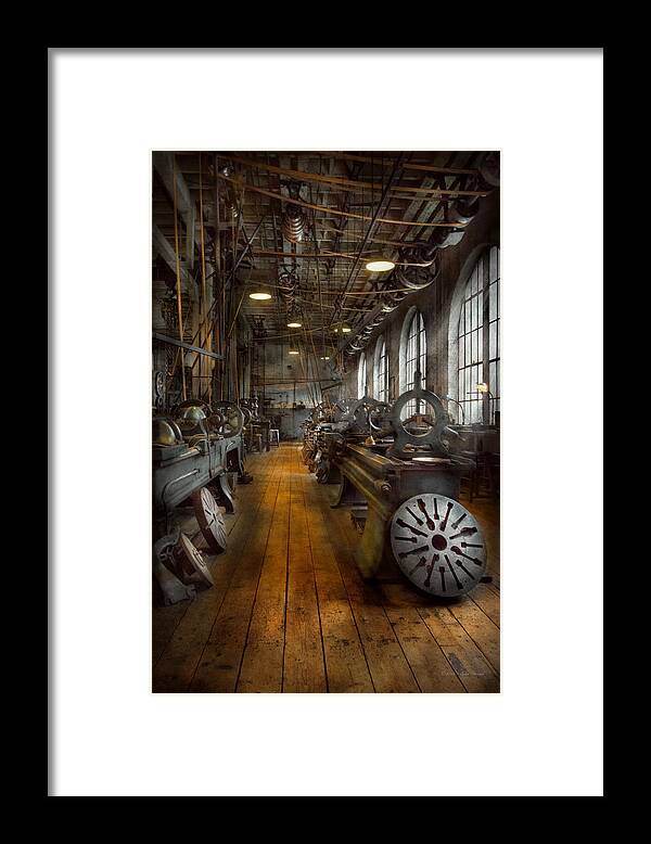 Machinist Framed Print featuring the photograph Machinist - Lathes - The original Lather Disc by Mike Savad