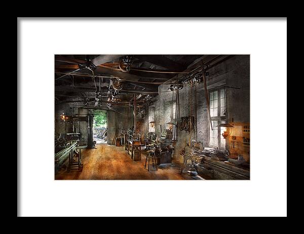 Machinist Framed Print featuring the photograph Machinist - The Millwright by Mike Savad