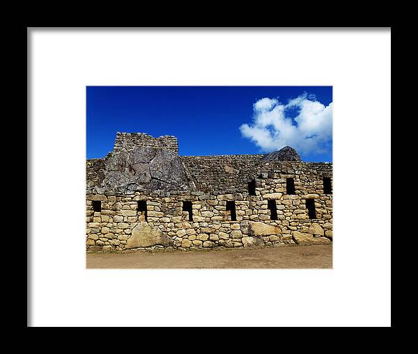 Peru Framed Print featuring the photograph Machu Picchu Peru 13 by Xueling Zou