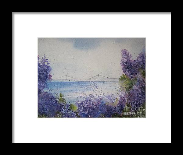 Mackinac Island Framed Print featuring the painting Mackinac Island Lilacs by Sandra Strohschein