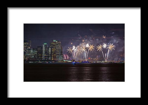 16:9 Framed Print featuring the photograph Macy's 4th of July Fireworks by Eduard Moldoveanu