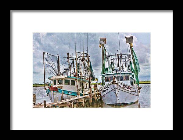 Shrimp Framed Print featuring the digital art Mad Dog and Mama by Audreen Gieger