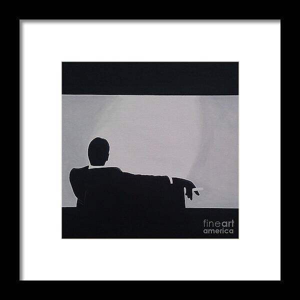 Artist Framed Print featuring the painting Mad Men in Silhouette by John Lyes
