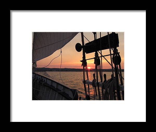 Madeline Framed Print featuring the photograph Madeline Grand Traverse Bay MI by Dean Ginther