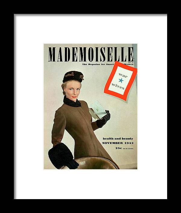 Fashion Framed Print featuring the photograph Mademoiselle Cover Featuring A Model As A War by Robert Weitzen