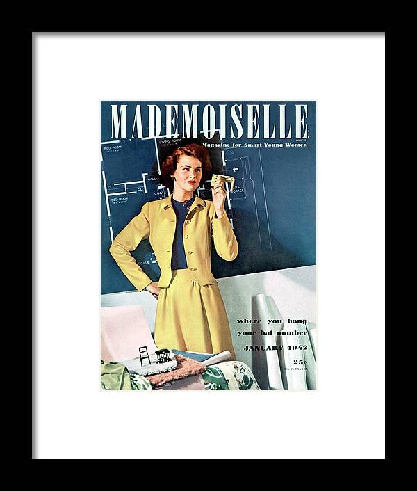 Fashion Framed Print featuring the photograph Mademoiselle Cover Featuring A Model In A Dirndl by Paul D'Ome