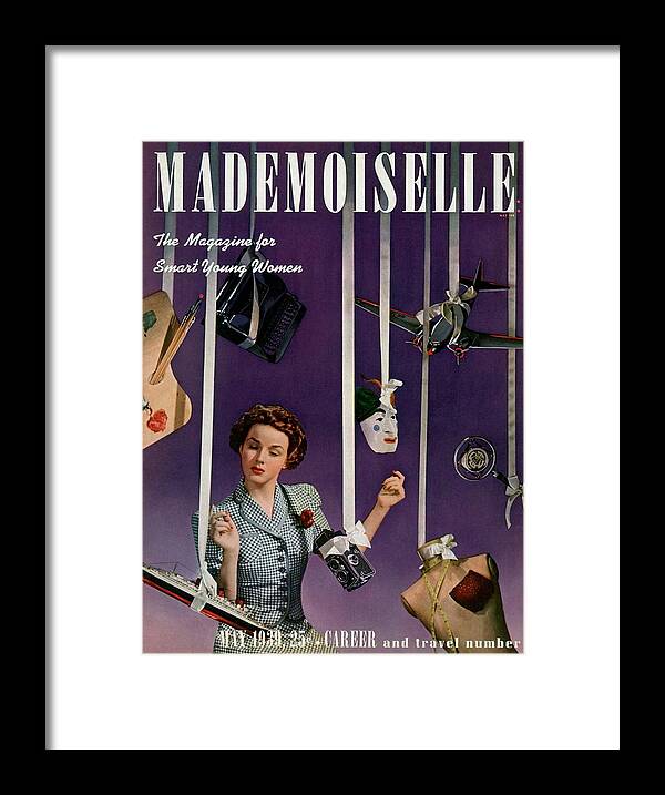 Fashion Framed Print featuring the photograph Mademoiselle Cover Featuring A Model by Paul D'Ome