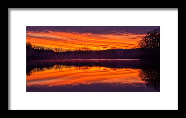 Sunrise Framed Print featuring the photograph Madness on the Meade by Tom Cameron