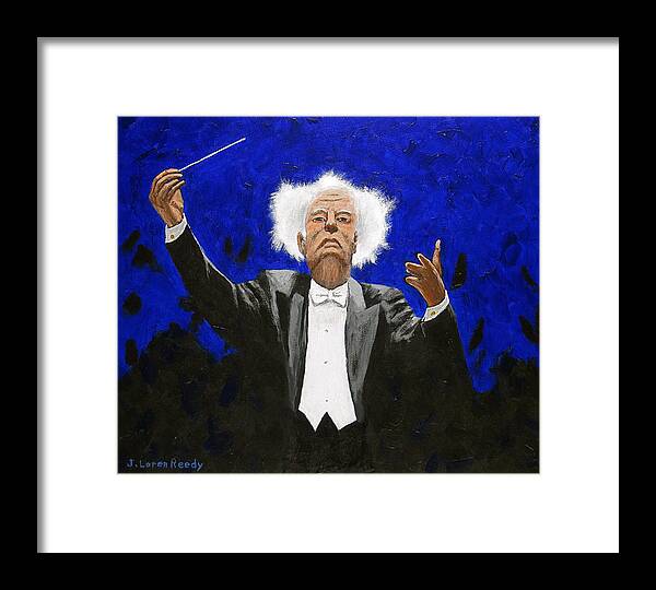 Orchestra Conductor Framed Print featuring the painting Maestro by J Loren Reedy