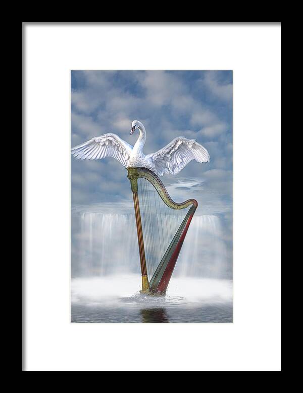 Digital Design Framed Print featuring the photograph Magic harp by Angel Jesus De la Fuente