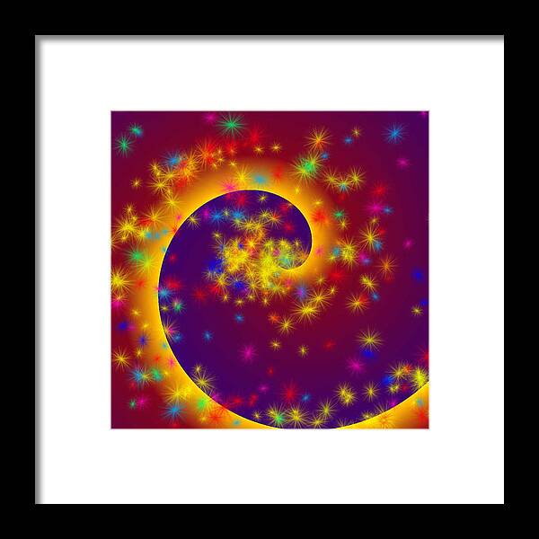 Spiral Framed Print featuring the painting Magic Spiral by Sophia Gaki Artworks