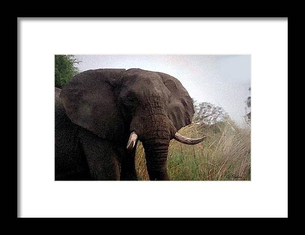 Africa Framed Print featuring the painting Magnificent One by George Pedro