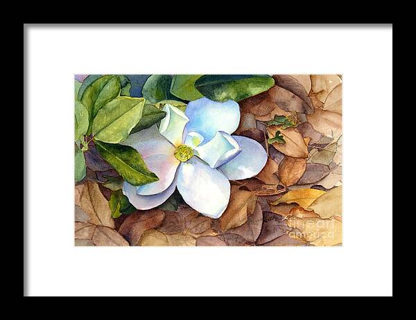 Magnolia Framed Print featuring the painting Magnolia by Bonnie Rinier