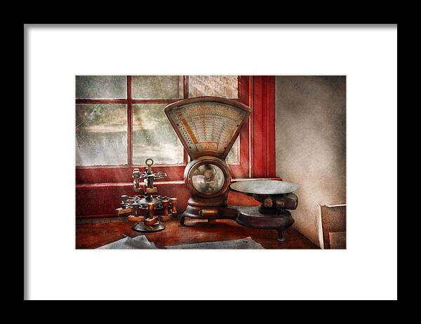 Mail Man Framed Print featuring the photograph Mailman - The mail scale by Mike Savad