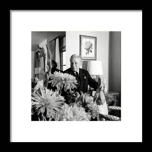 Fashion Framed Print featuring the photograph Main Rousseau Bocher In His Living Room by Horst P. Horst