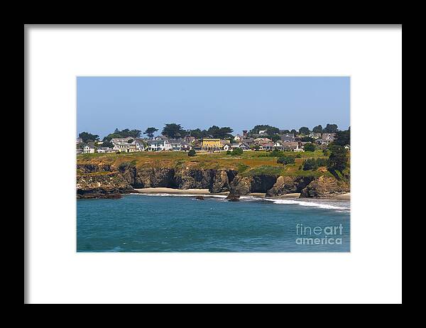 Landscape Framed Print featuring the photograph Main Street, Mendocino, California by Ron Sanford