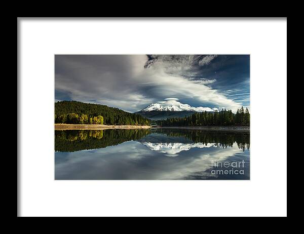 Mount Shasta Framed Print featuring the photograph Majestic reflections by Randy Wood